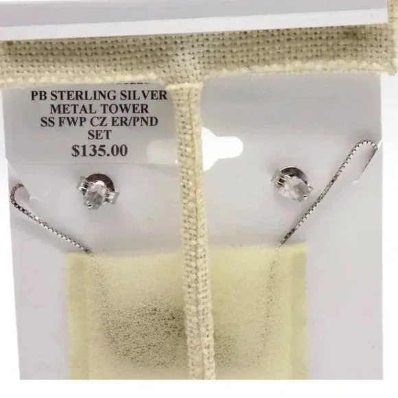 Giani Bernini 2-Pc. Set Cultured Freshwater Pearl&Cubic Zirconia Necklace NWT - Picture 2 of 2